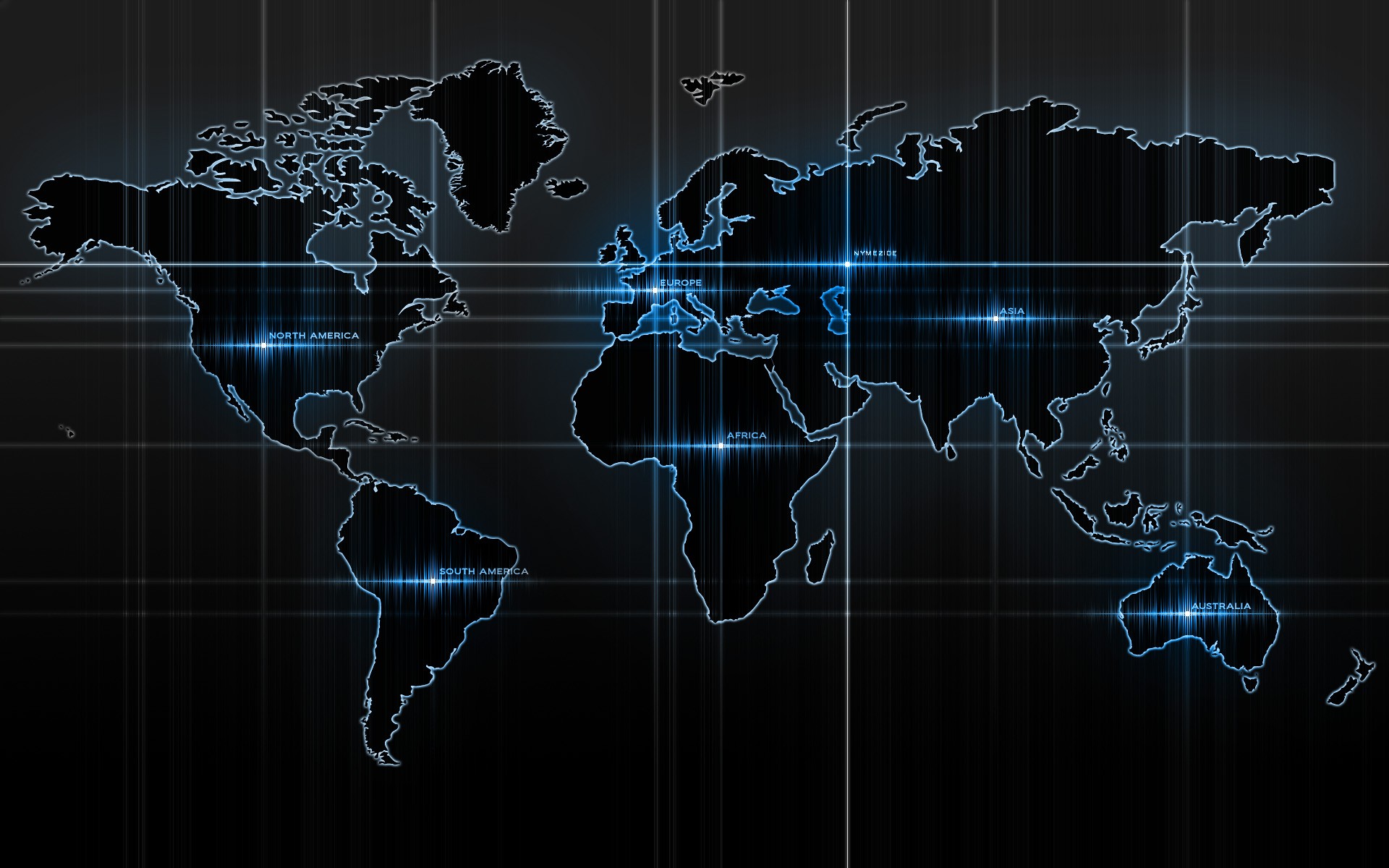 карта карта мира материки полосы свечение надписи синий