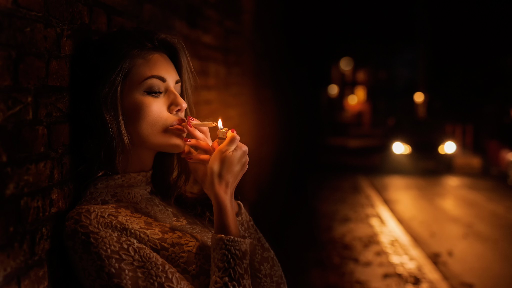 Smoking women fan image