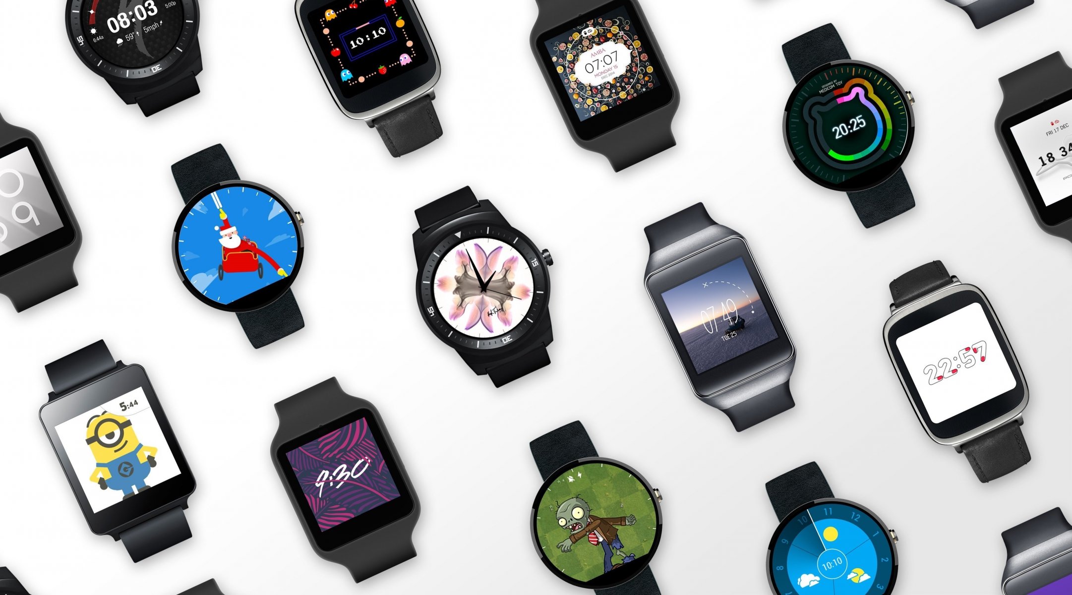 android wear inteligentny zegarek android santa mignon styl cyklop kot neko kwiat hana high tech technologia wsparcie ios zombie czasy cyfrowy analogowy słońce nouvel minut google sugoi subarashii święty mikołaj