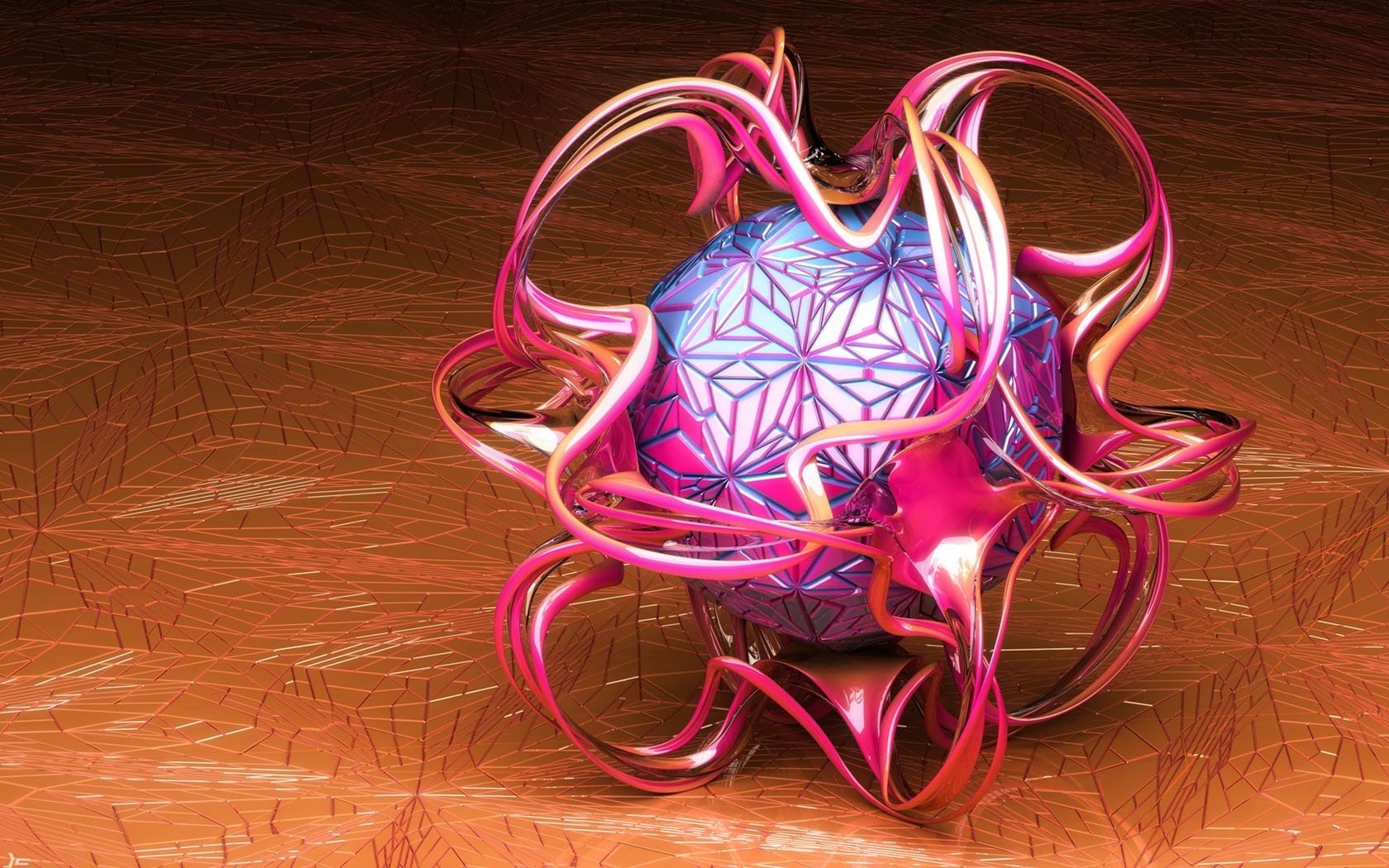 tourbillonnant rose boule fantaisie nouvel an vacances sphère structure sexe abstraction