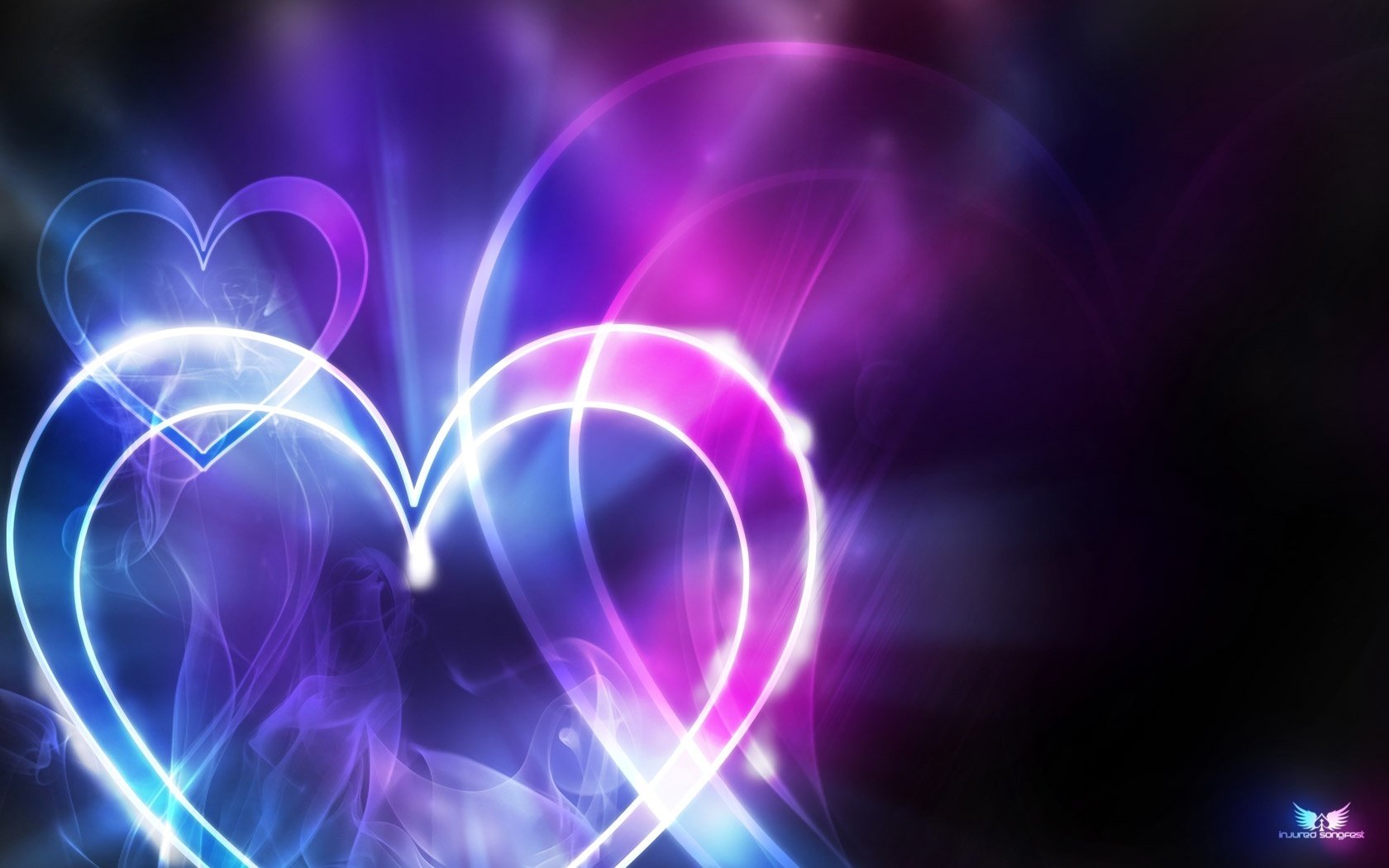 rauch fliederfarbener hintergrund herzen liebe fantasie