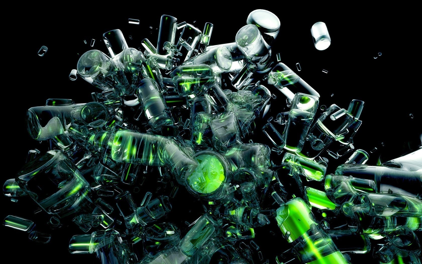 pace debris green liquid glass a bunch