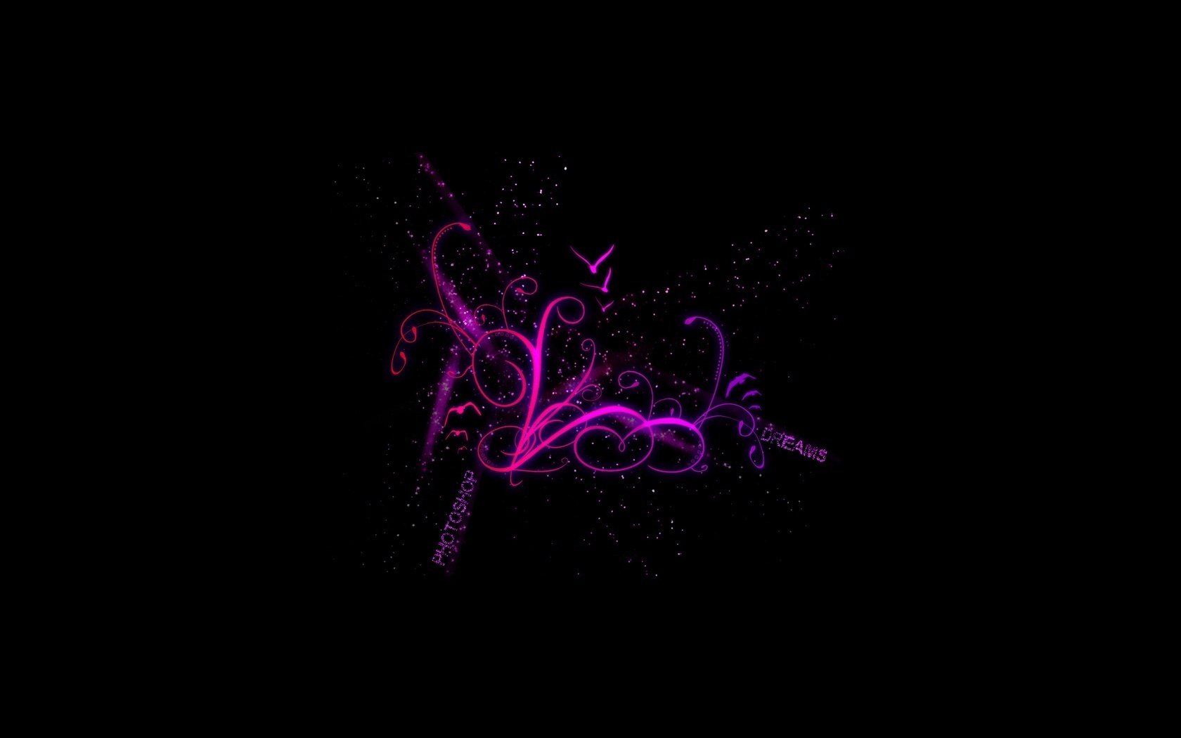 lilac pattern little birds minimalism the dark background black background easy style patterns laptop apple backlight heart