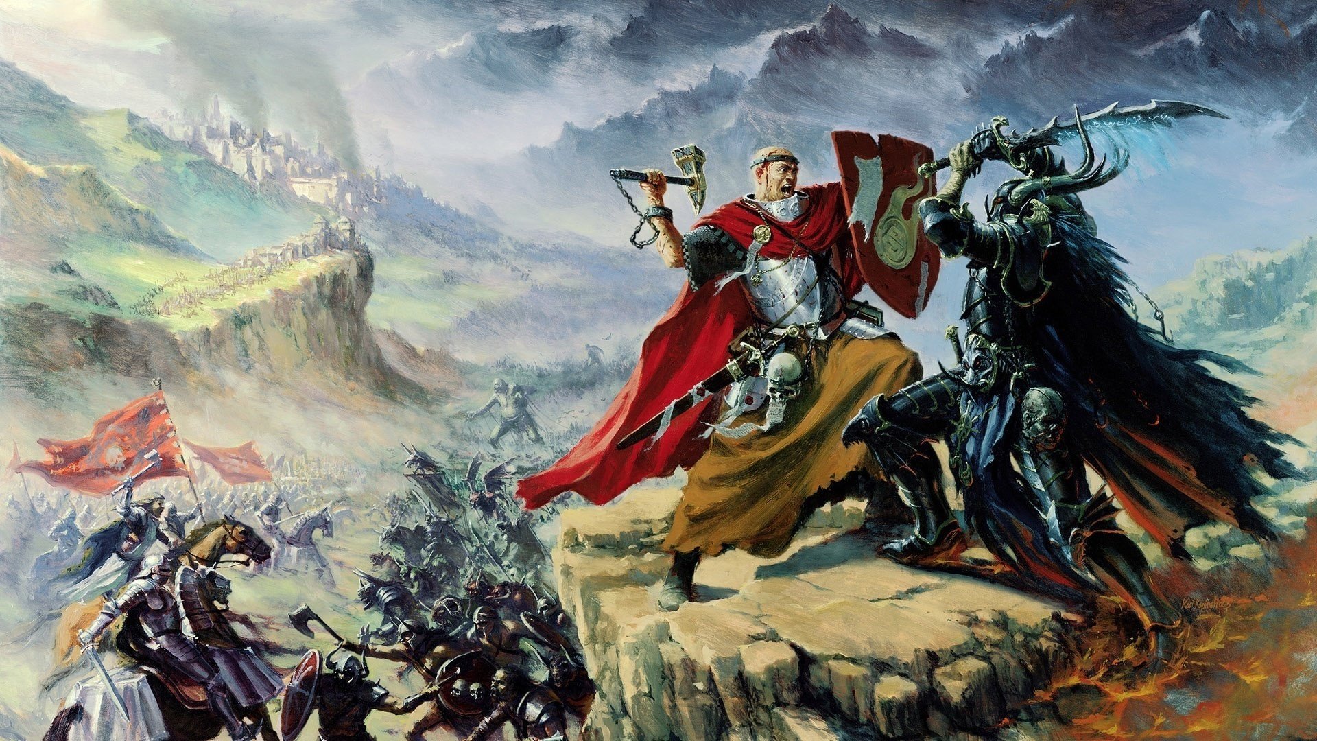 extraordinary create rocks warriors warhammer the battle empire chaos captain army castle shield hammer sword drawings anime men