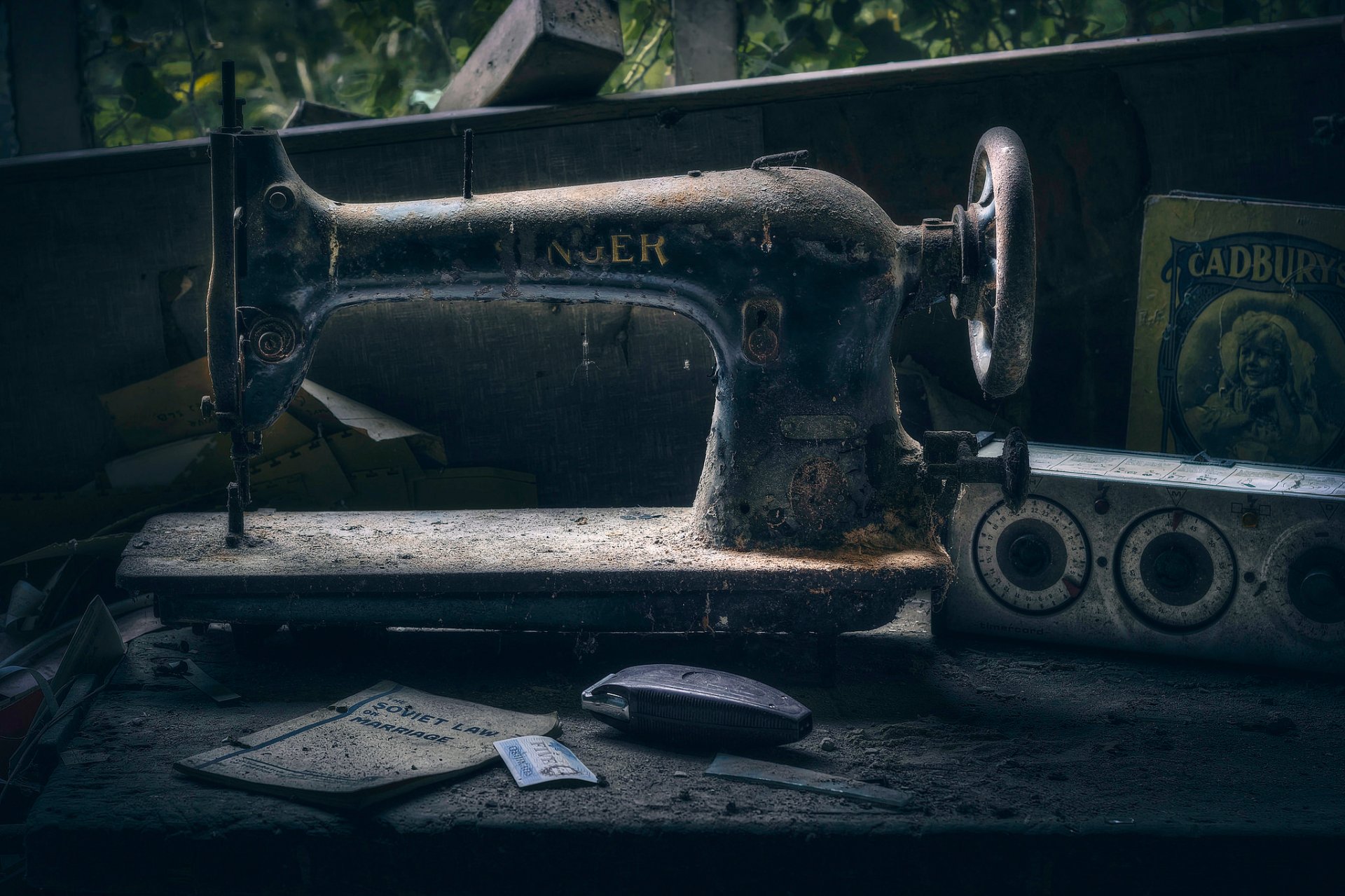 machine à coudre rétro rareté poussière des siècles