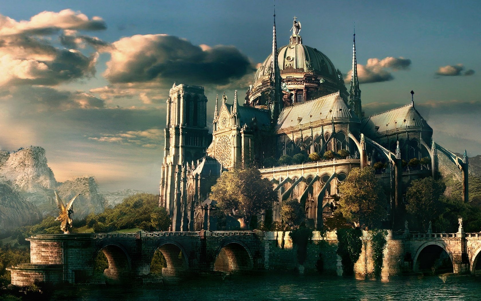 arcydzieło architektury zamek rzeka