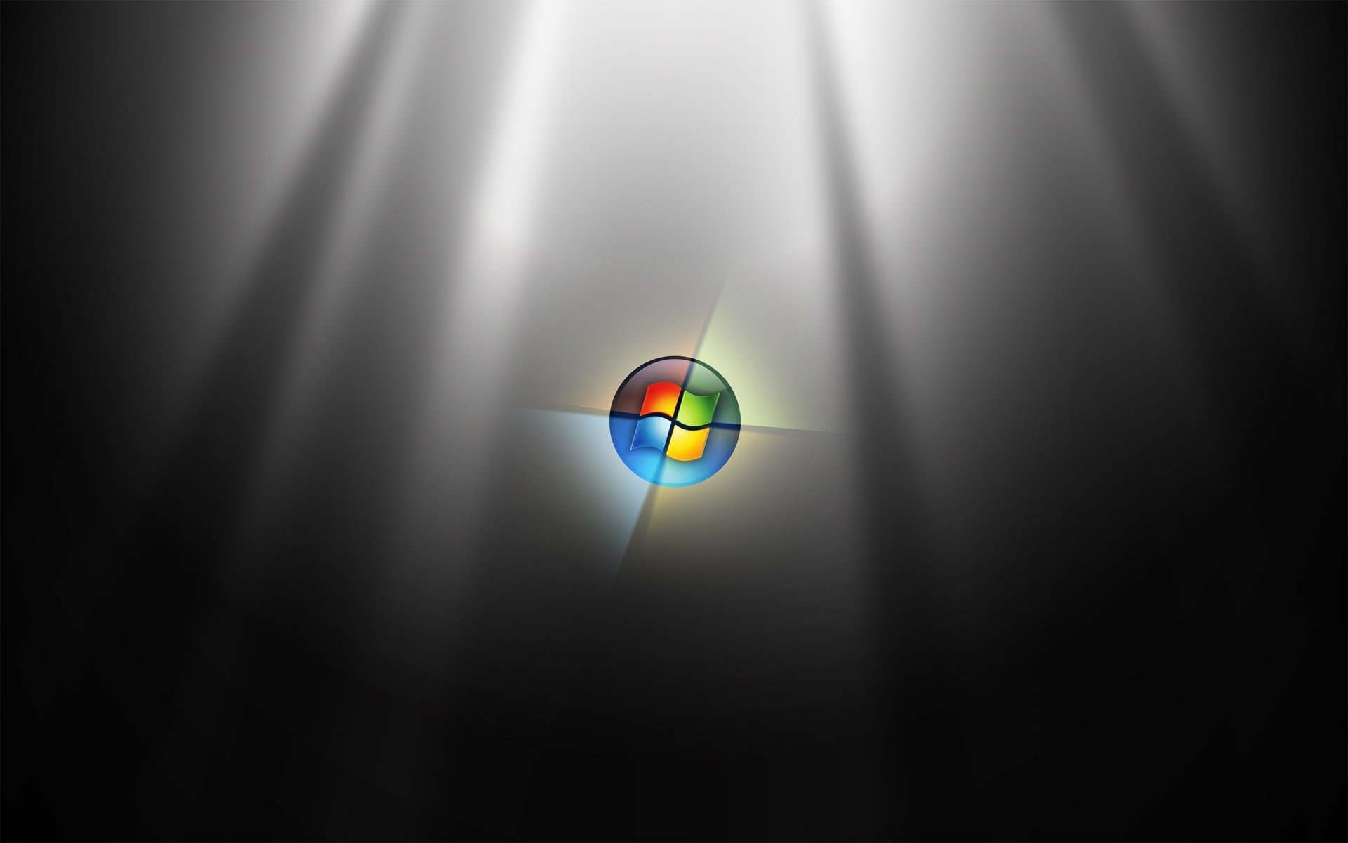 blue light rays microsoft windows 7 emblems logo