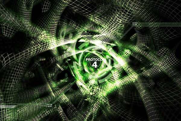 Abstract picture with digital networks