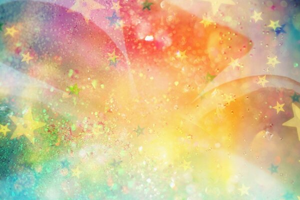 Fondo de estrellas de colores brillantes, lepvestkov y algo más