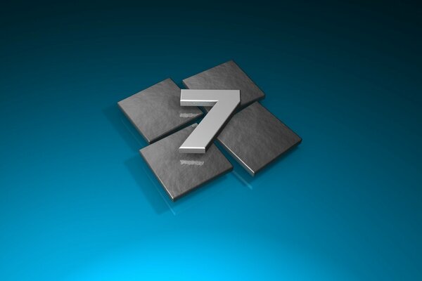 Logo microsoft windows 7 sous la forme de Carreaux de ciment gris