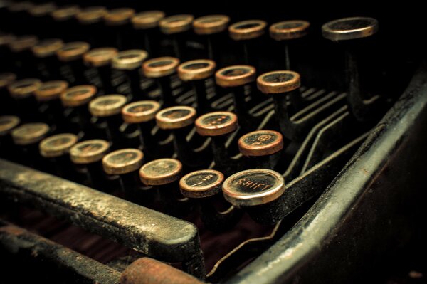 Old-style typewriter