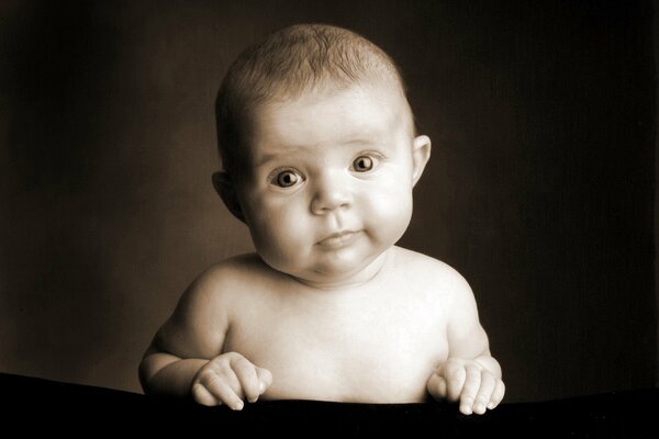 Piccolo bambino con le guance paffute