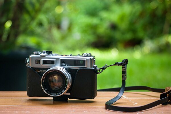 This beautiful background with yashica camera