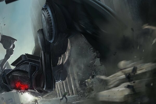 Robots are destroying the gray city