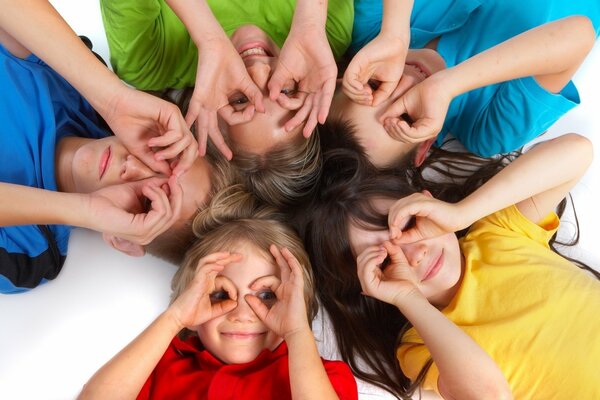 Kinder Freude bunte Stimmung T-Shirts
