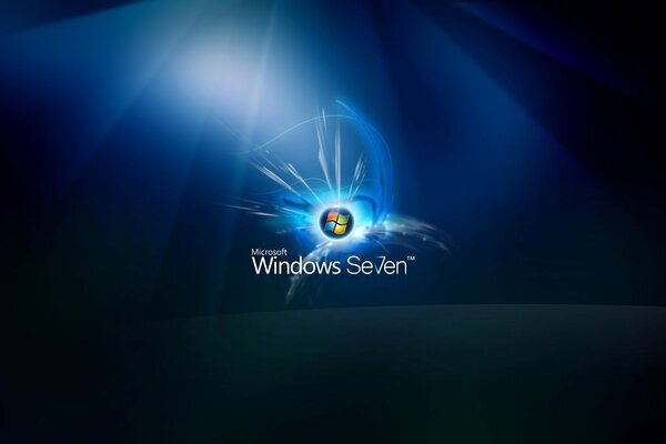 Icono de Windows sobre fondo azul oscuro