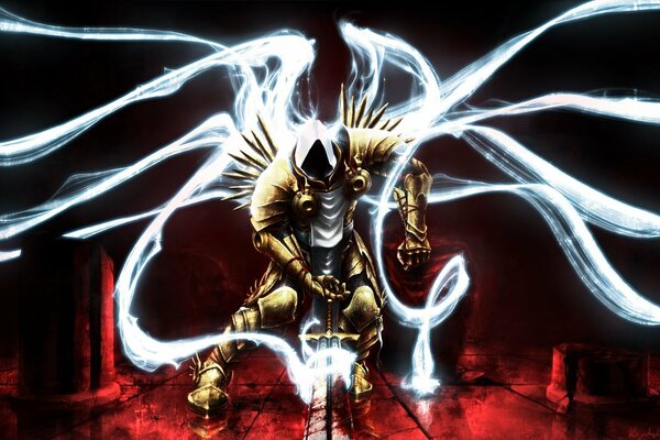 Pose guerrera, magia de espada