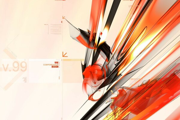 Flow in red tones in a modern design