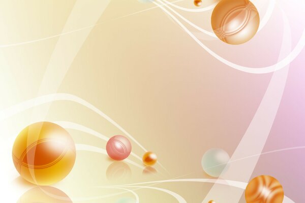 Abstraction with balls and white lines