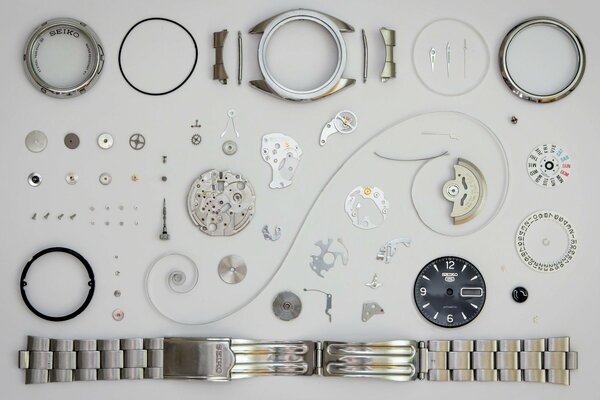 Mecanismo y detalles del reloj seiko desde dentro