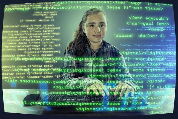 Computermonitor mit PP-Text