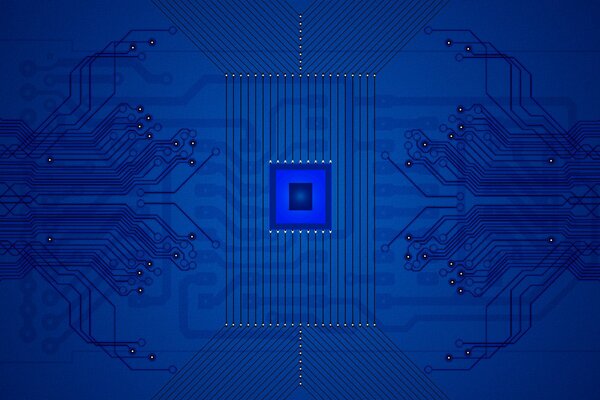 Chip minimalista de color azul