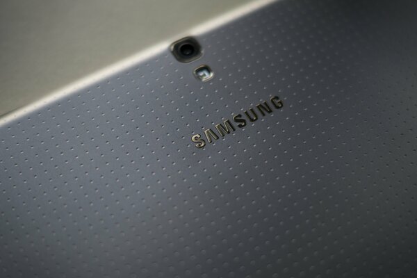 Rear view of samsung tablet with camera