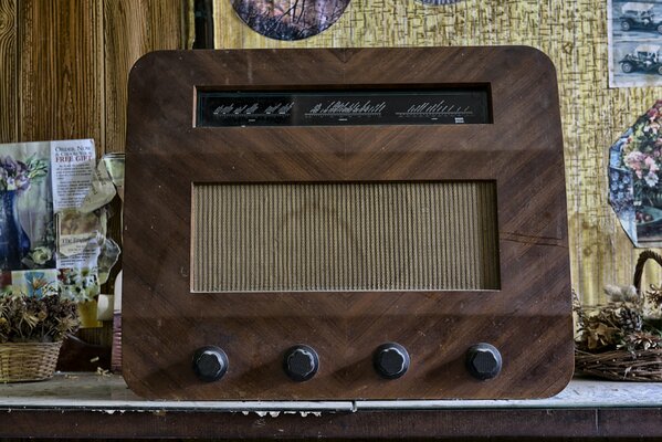 Ricevitore radio bellissimo sfondo retrò cosa