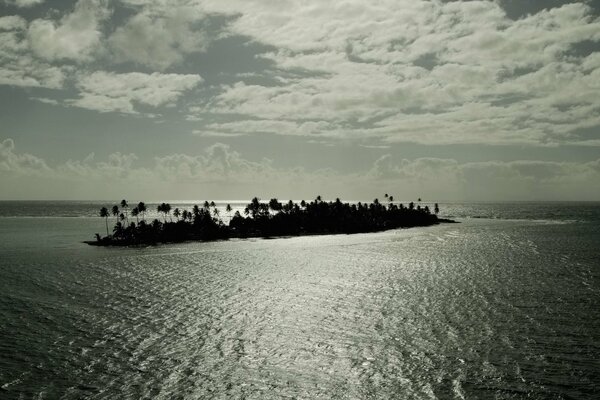 Isla deshabitada en alta mar