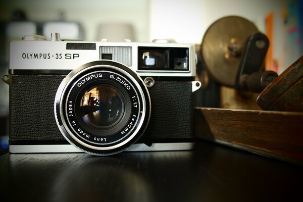 Fotocamera olympus 35sp in macro
