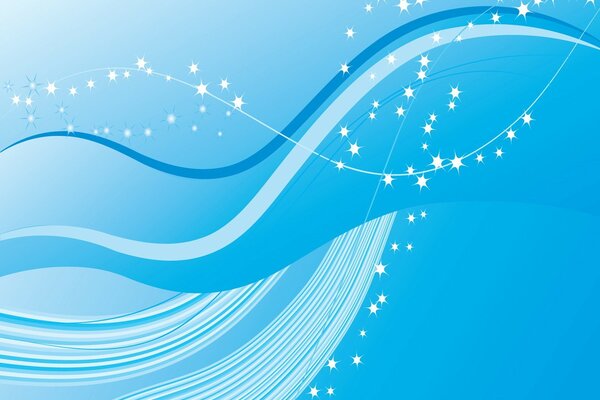 Linee blu con piccole stelle