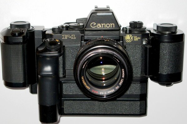 Canon camera on a white background