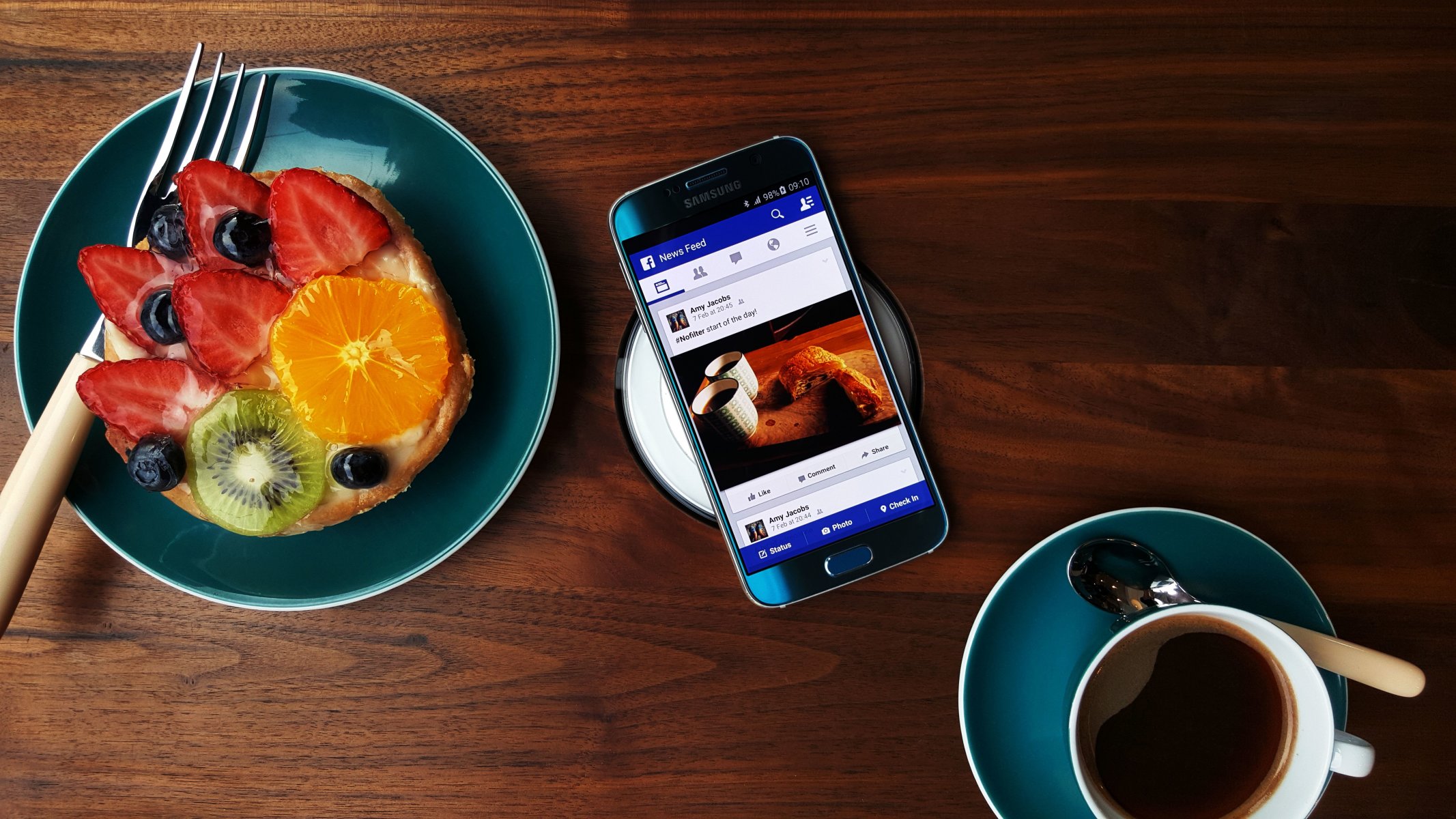 amsung galaxy s6 android smartphone 2015 food coffee