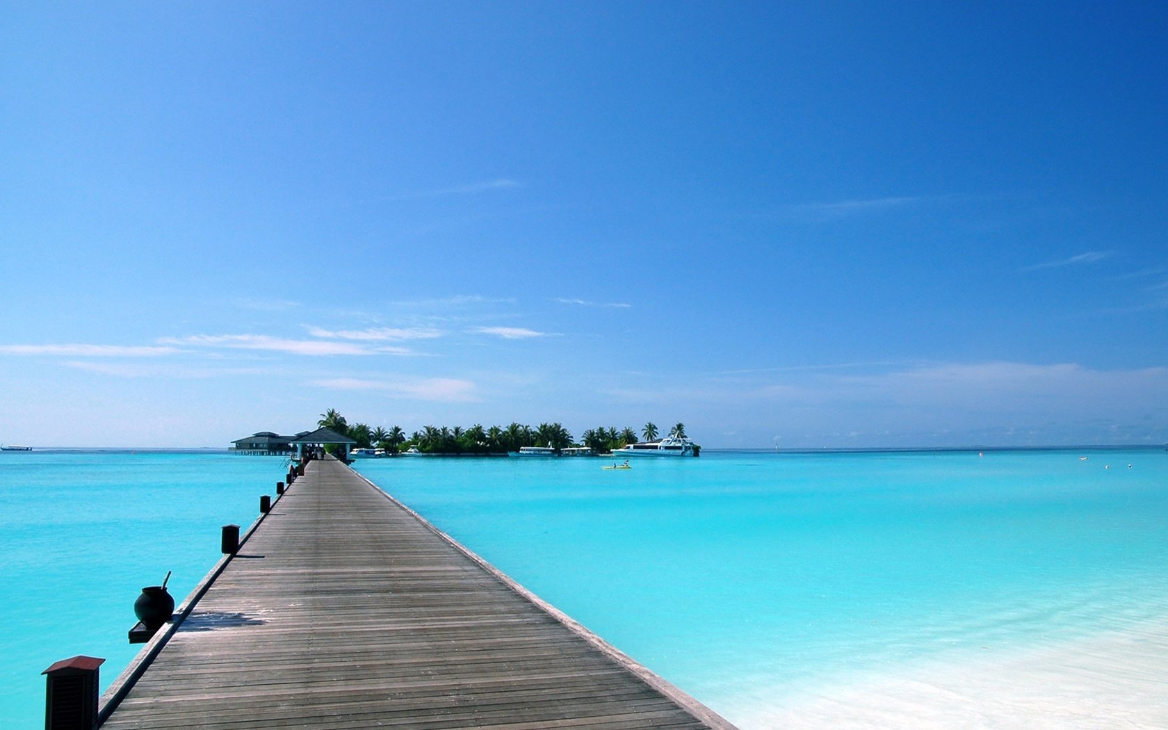 isla arrancada muelle agua azul agua cielo isla puentes mar muelle naturaleza paisaje trópicos superficie costa azul verano azul