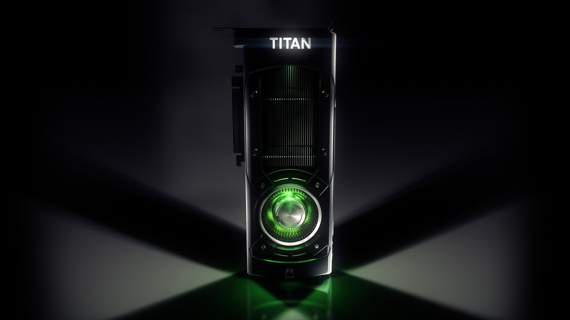 nvidia geforce titan x 12gb pc gaming gpu vga karta graficzna czarny zielony światło cooler radiator