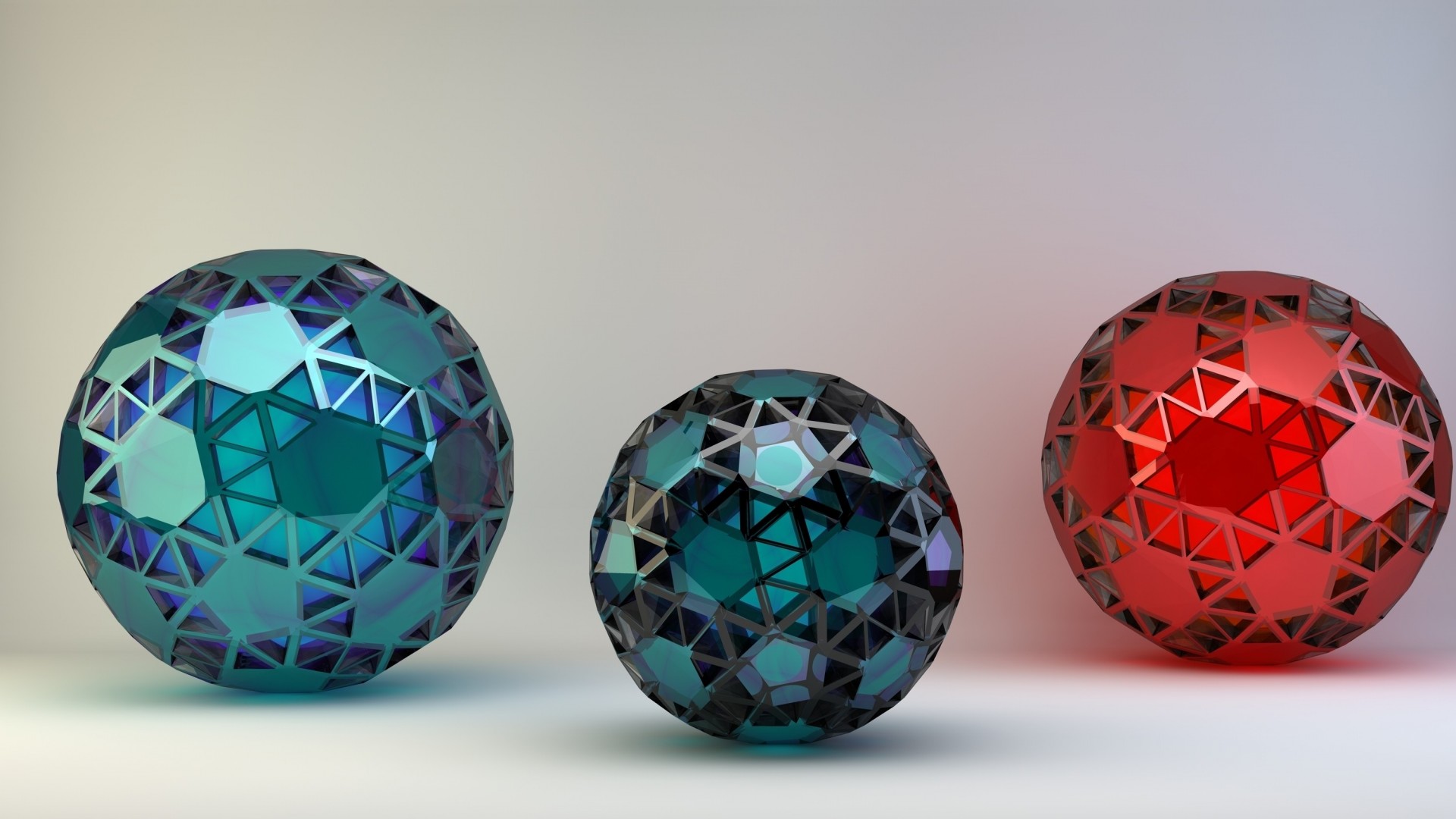 glass balls form net