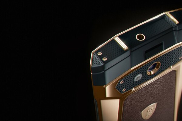 Elegant smartphone in gold design