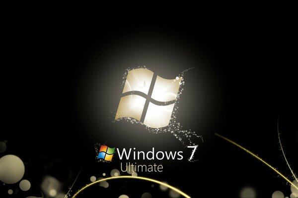 Windows 7 ultimate on a dark background