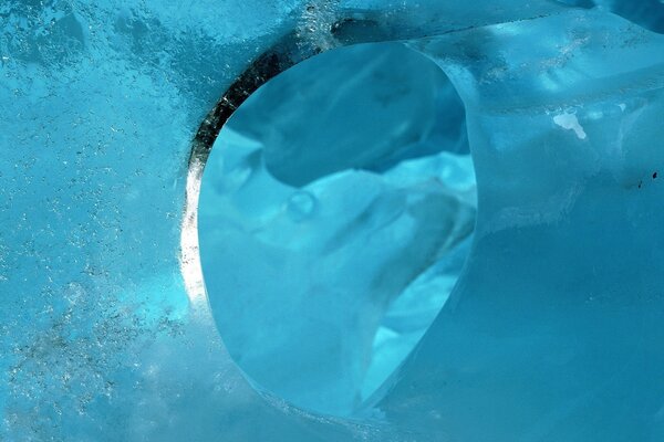 Foto transparentes blaues Eis