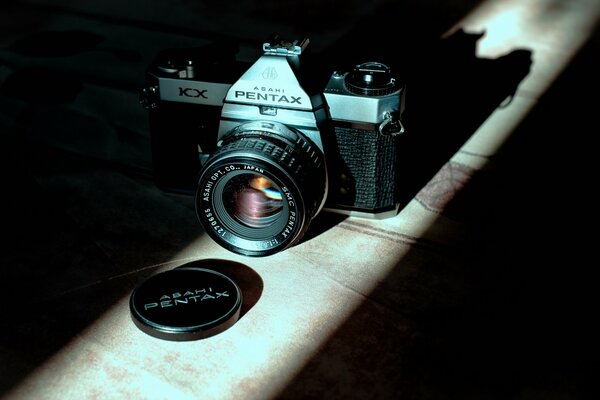 Appareil Photo Pentax. Couleur noir et argent