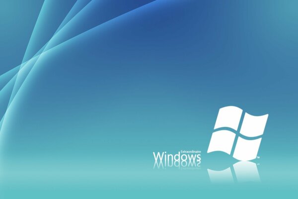 Icône de windows blanc sur fond bleu