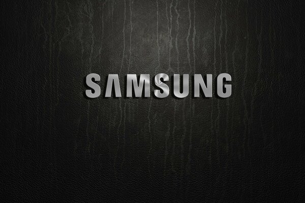 Samsung logo on a black background