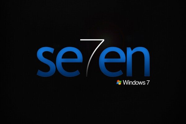 Emblema di Windows 7 su sfondo nero