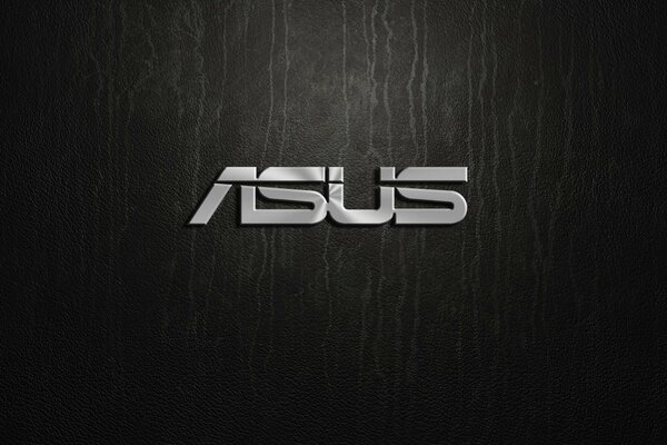 Srebrne logo Asus na czarnym tle