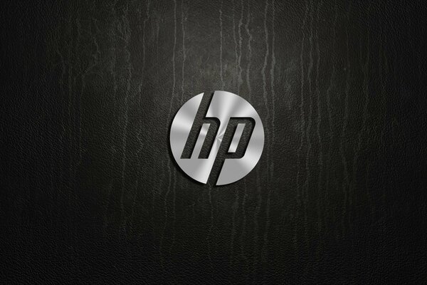 Logo in metallo argento hp