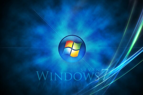 Logo Microsoft w niebieskiej mgle