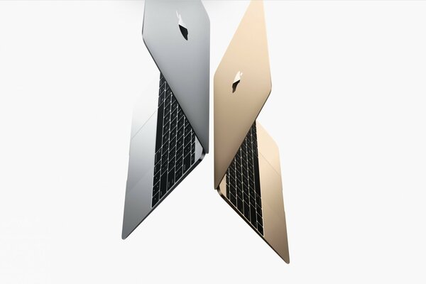 Neues Macbook grau und Gelb