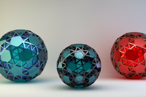 Works of art - glass balls