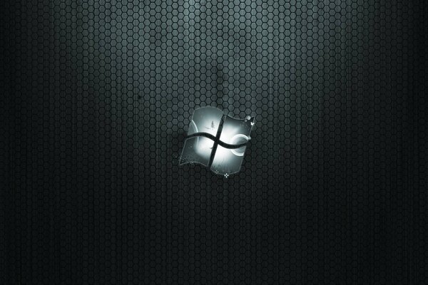 Logotipo de Windows en el fondo setsat oscuro