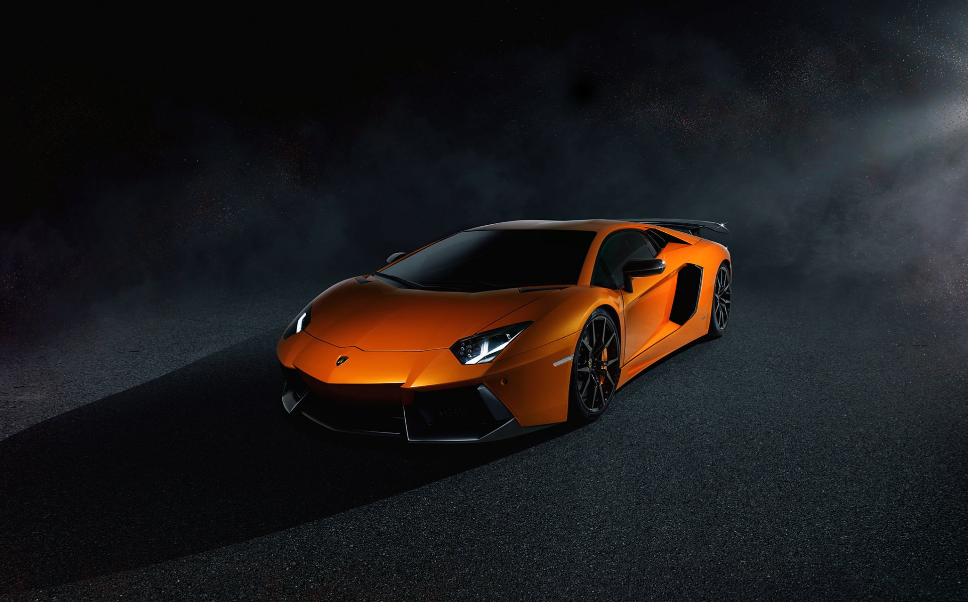 lamborghini aventador lp700-4 orange dunkel licht spoiler supersportwagen bremse